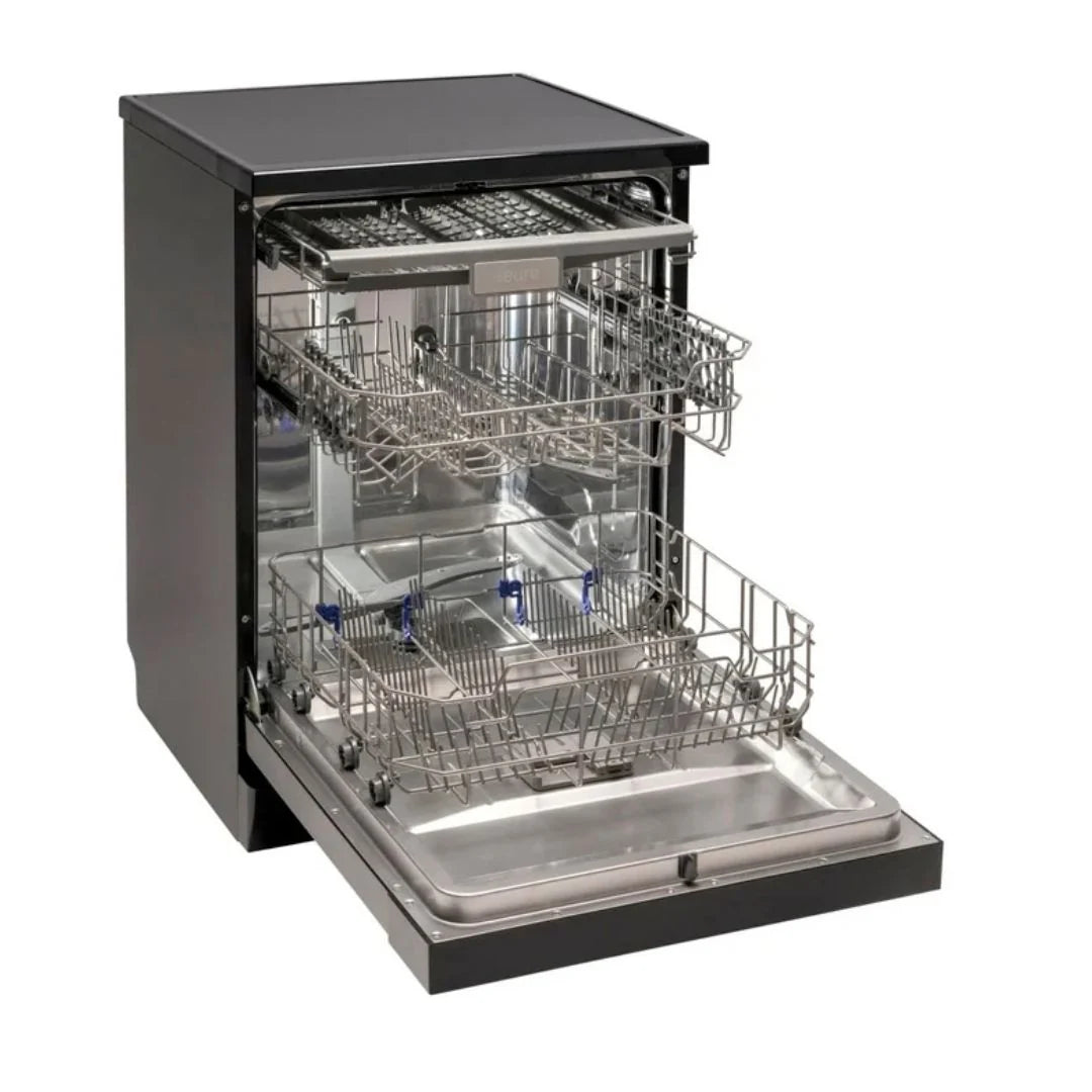 Euro EDW6014BK 60cm Freestanding Dishwasher with Cutlery Drawer, Black