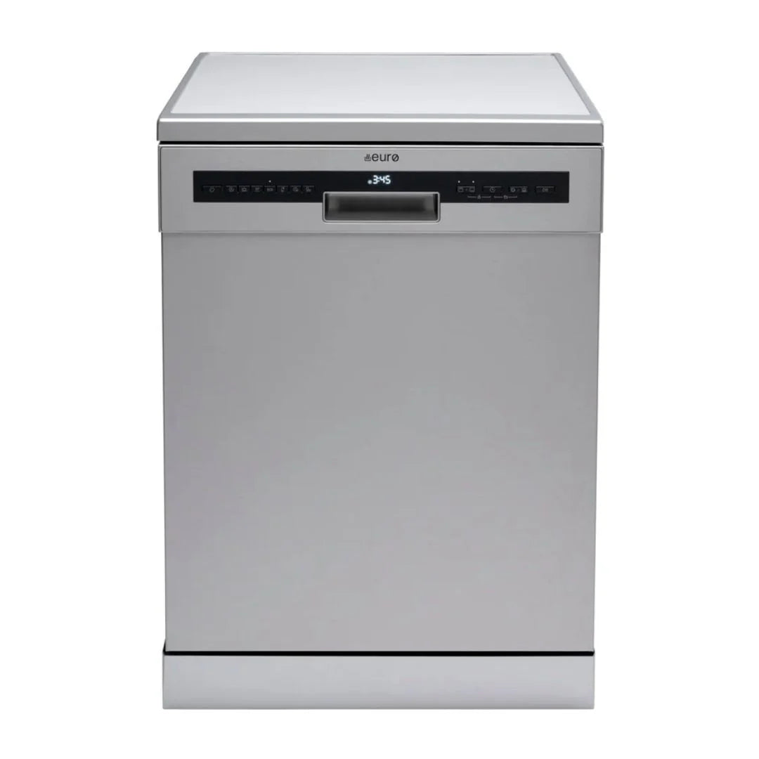 Euro EDW6014SX 60cm Freestanding Dishwasher with Cutlery Drawer, Stainless Steel