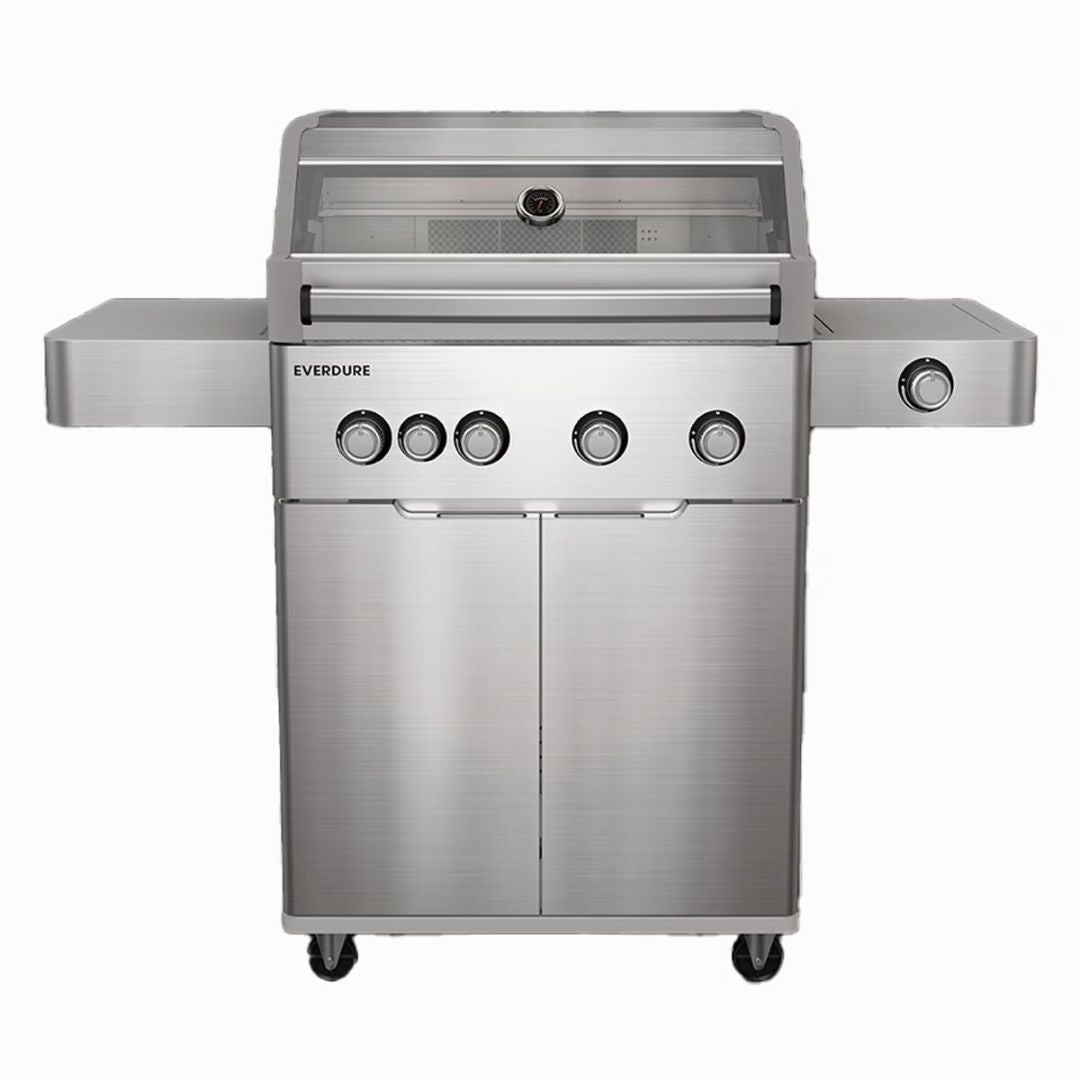 Everdure BBQ E4TS 4 Burner Silver Freestanding BBQ