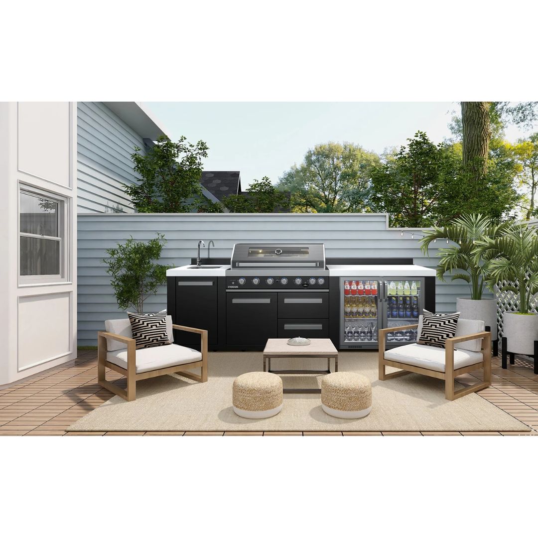 Everdure NBLPC-21B 6 Burner Dark Stainless Steel Freestanding BBQ