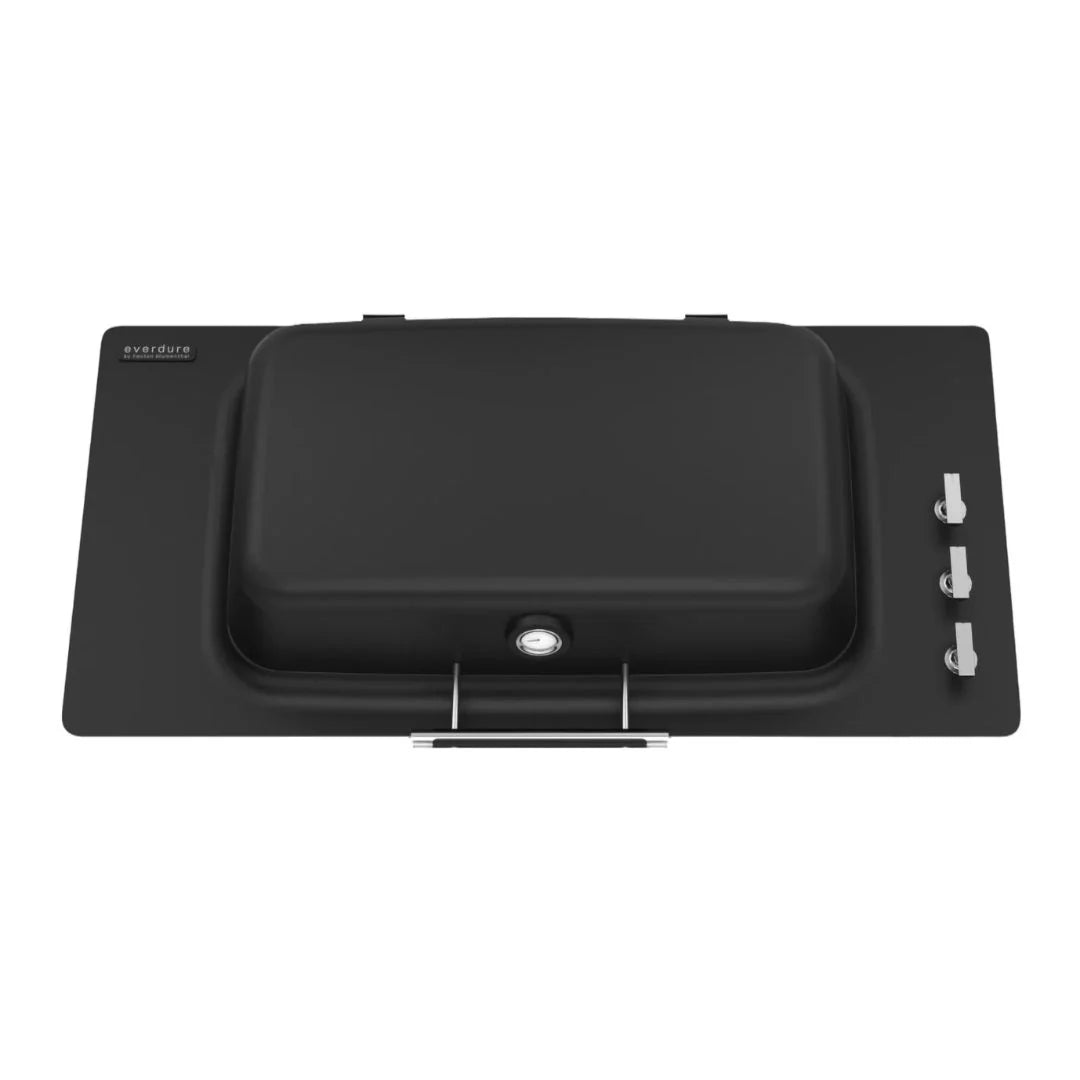 Everdure EB3G1BA 3 Burner Furnace Built In BBQ, Black