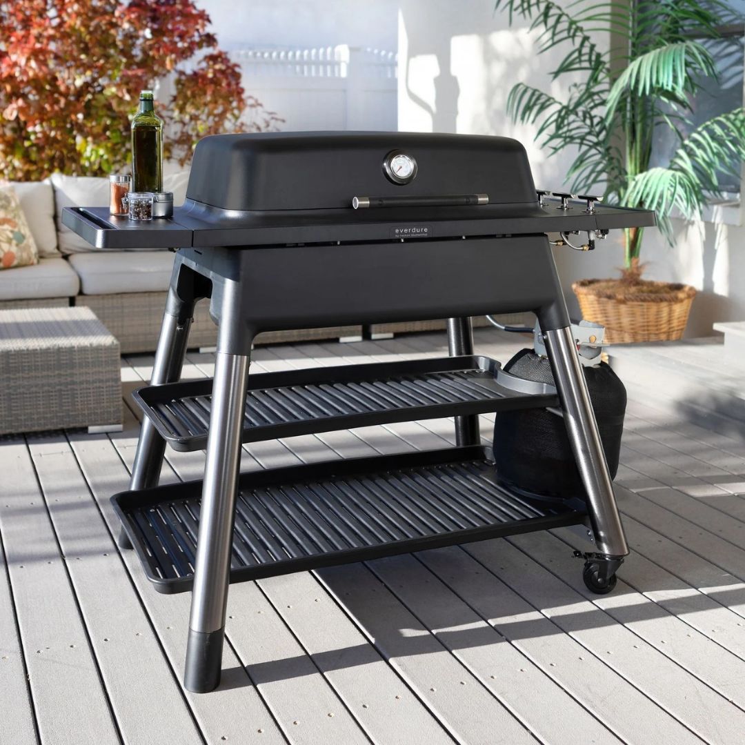 Everdure HBG3B Furnace Gas BBQ with Stand, Black