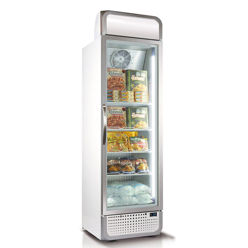 Husky 364L Single Glass Door Commercial Freezer in White F5PRO-H-WH-AUHU
