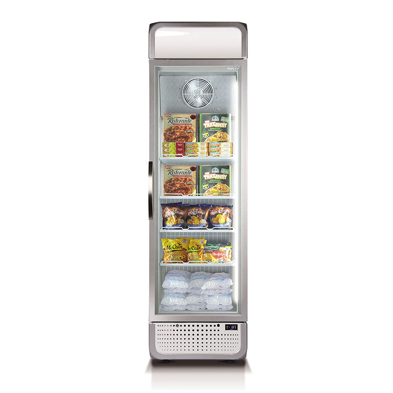 Husky 364L Single Glass Door Commercial Freezer in White F5PRO-H-WH-AUHU