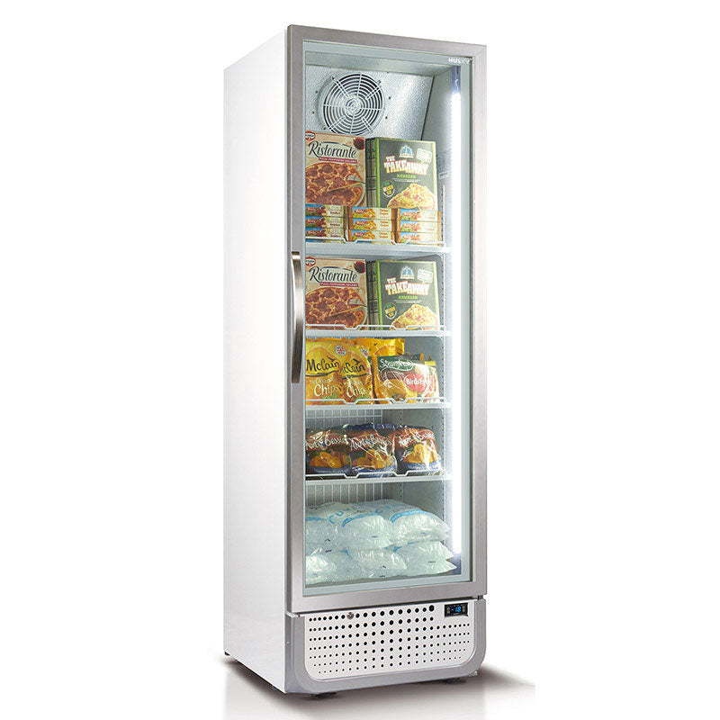 Husky 364L Single Glass Door Commercial Freezer in White F5PRO-H-WH-AUHU