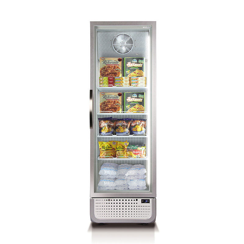 Husky 364L Single Glass Door Commercial Freezer in White F5PRO-H-WH-AUHU