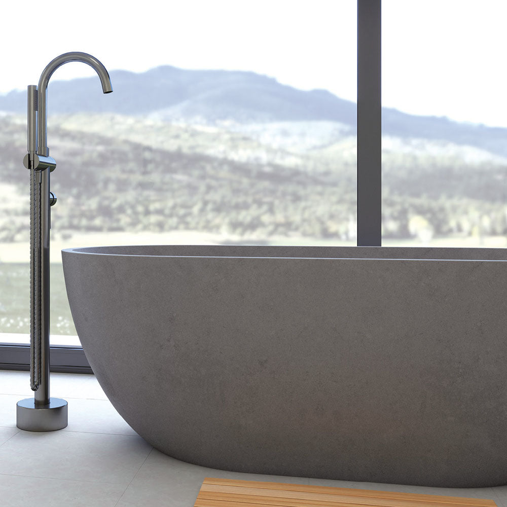 Fienza FC12 Jada Concrete Bath, Warm Grey
