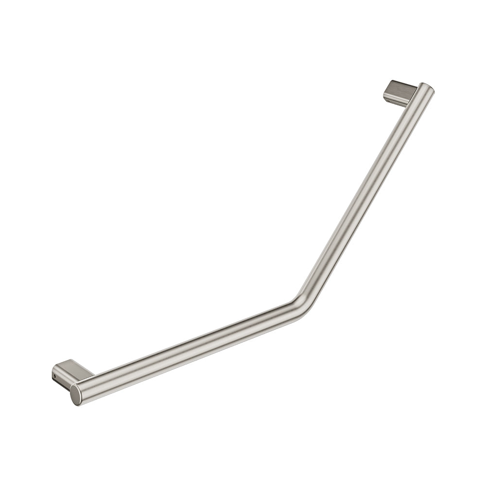 Fienza FC4141BN 135° Care Slimline Ambulant Care Reversible Left/Right Hand Grab Rail, Brushed Nickel