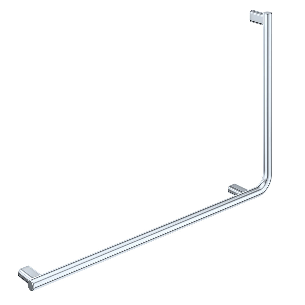 Fienza FC8357L 90° Care Slimline Left-Hand Grab Rail, Stainless Steel