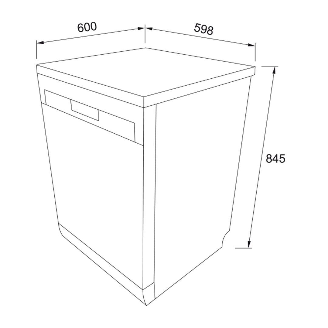 Franke FCDW60FS 60cm Urban Stainless Steel Freestanding Dishwasher