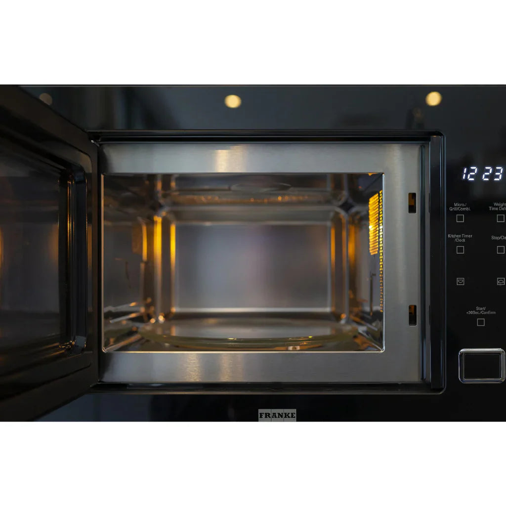 Franke FCMWS25B1 60cm Urban Black Glass Built-In Side Opening Microwave