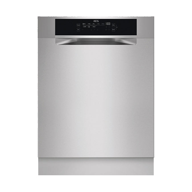 AEG FFE93800PM 60cm Built-Under Dishwasher with ComfortLift Basket, Stainless Steel - Factory Seconds