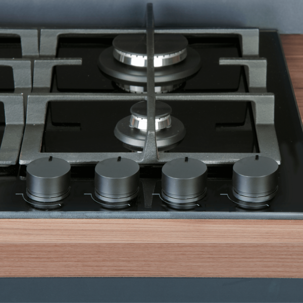 Fulgor FGP6401BV 60cm Gas Cooktop, Black Glass