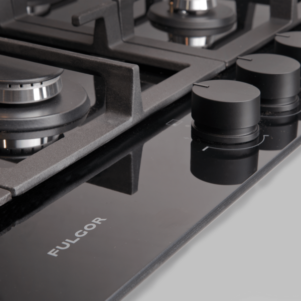 Fulgor FGP9501BV 90cm Gas Cooktop, Black Glass