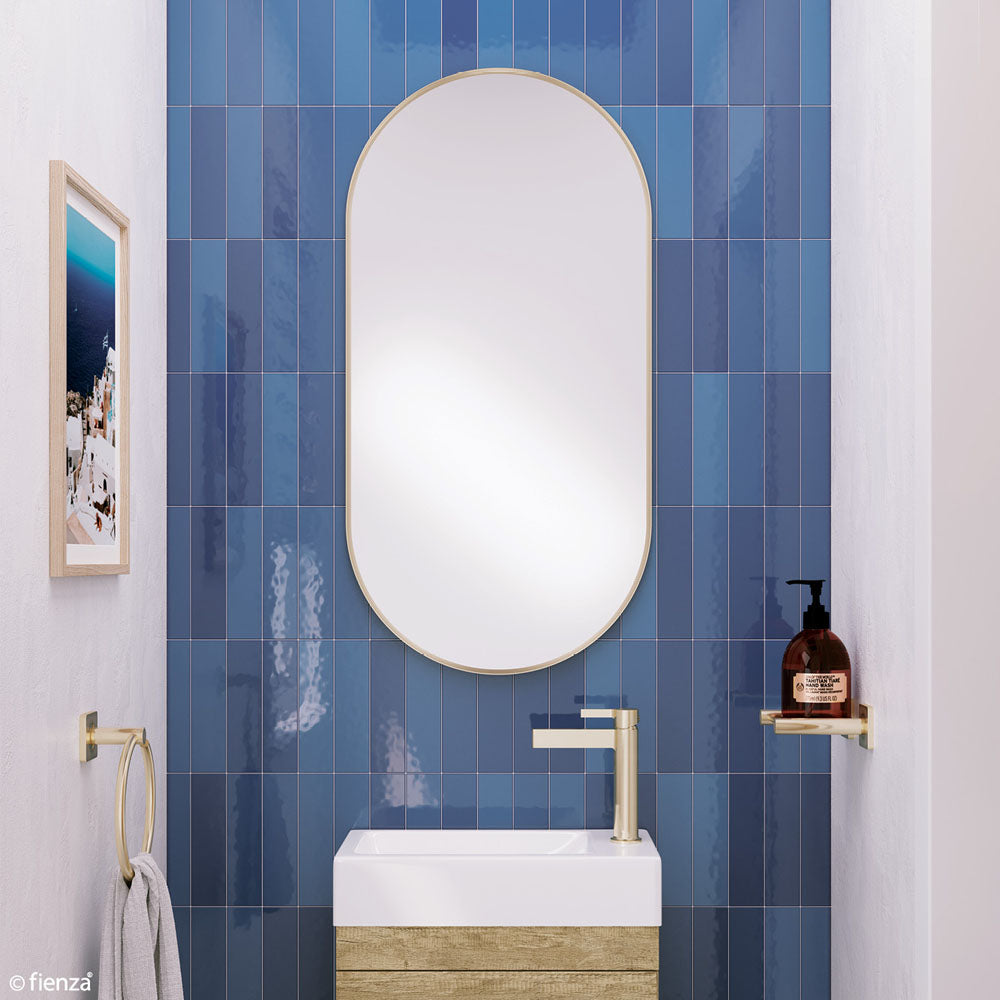 Fienza FMP4590UB Empire Urban Brass Framed Mirror, 450 x 900mm