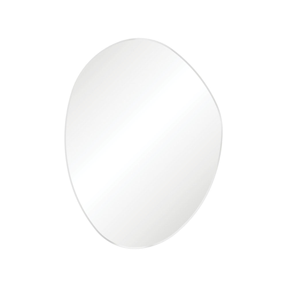 Fienza FMPA90120W Pebble Matte White Asymmetrical Framed Mirror, 900 x 1200mm