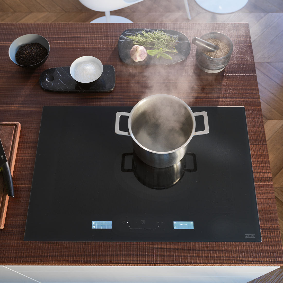 Franke FMY808IFPBK Mythos 77cm Black Glass Induction Cooktop