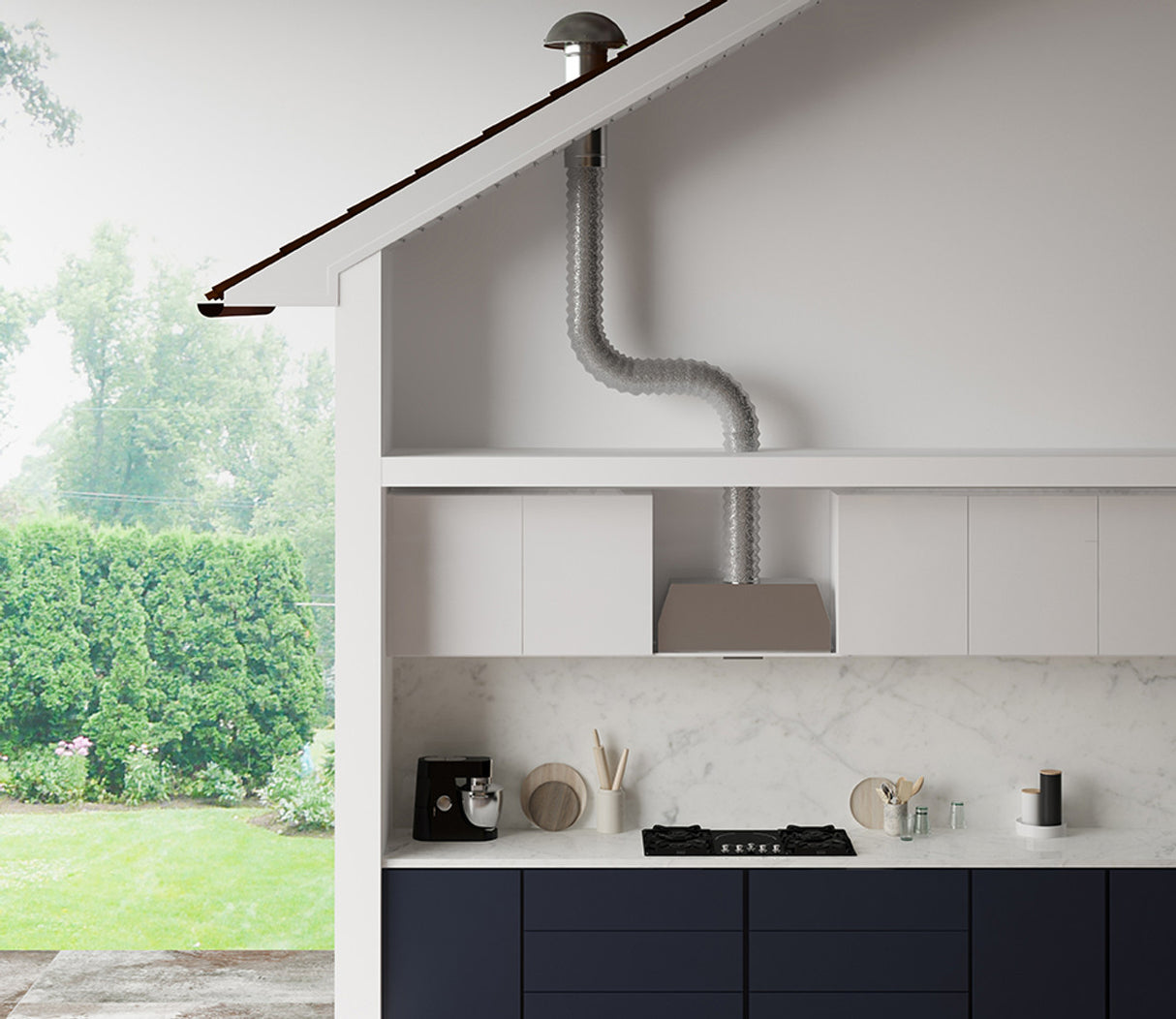 Falmec FP3ML60S2-ER765 60cm Milano+ Undermount Rangehood with External Roof Motor