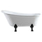 Fienza FR2550-1700B 1700mm Clawfoot Freestanding Acrylic Bath, Matte Black Feet - Special Order