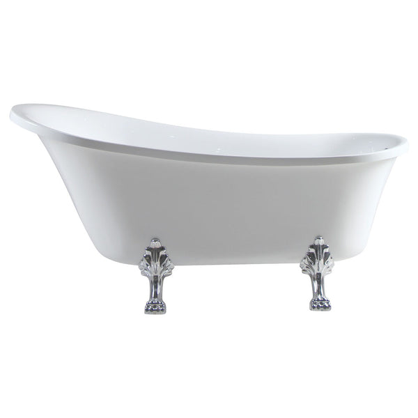 Fienza FR2550-1500C 1500mm Clawfoot Freestanding Acrylic Bath, Chrome Feet - Special Order