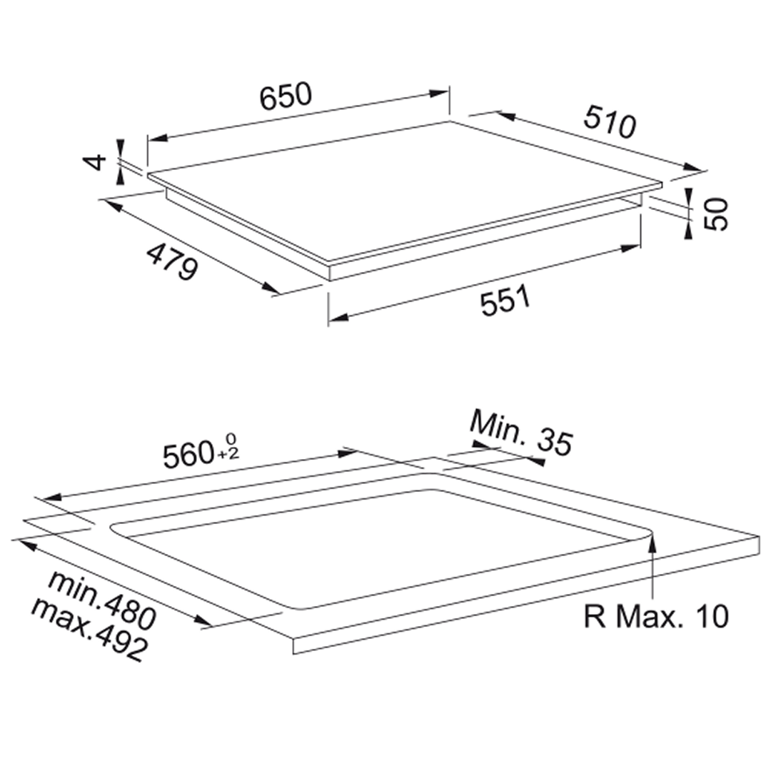 Franke FSM654IBK Urban 60cm Black Glass Induction Cooktop