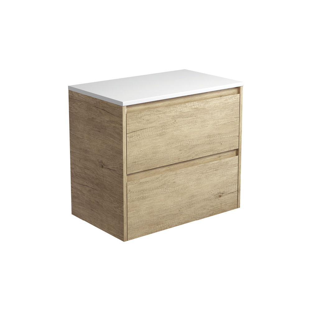 Fienza 75BS Amato 750 Wall Hung Cabinet, Scandi Oak, Cabinet Only