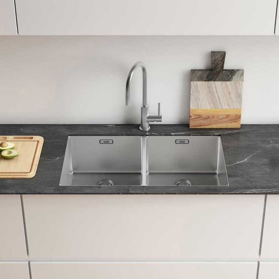 Franke Bolero Double Bowl Sink, Stainless Steel BOX220-36