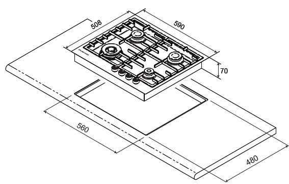 Kleenmaid GCT6030 60cm Stainless Steel Gas Cooktop