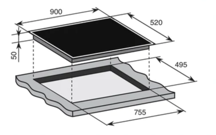 Baumatic GECE9004 90cm Ceramic Cooktop