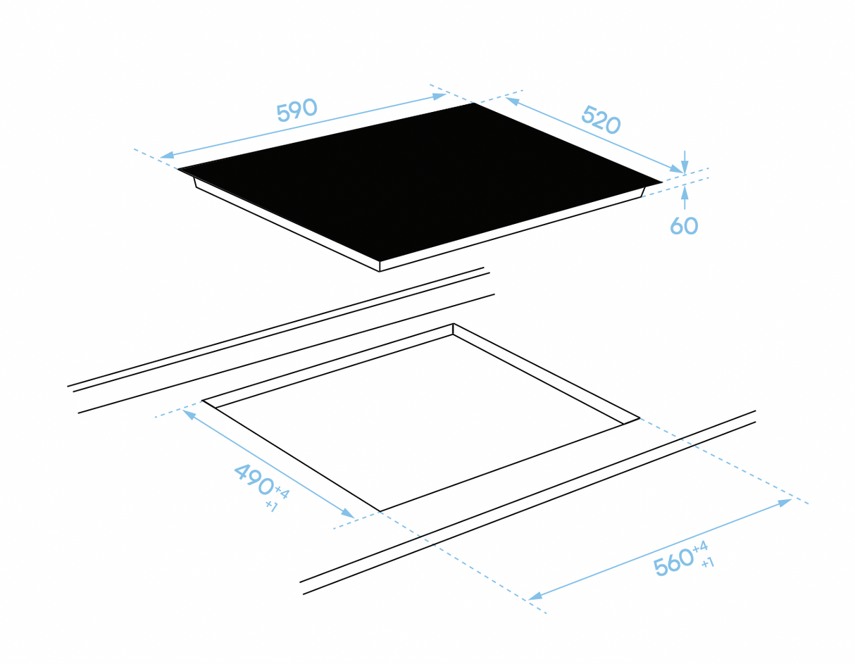 Solt GGSCI60T 60cm Induction Cooktop, Touch Controls