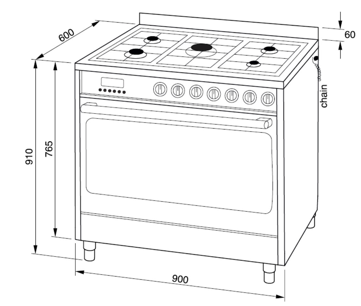 Technika GHE09TDSS-4 90cm Dual Fuel Freestanding Cooker - Seconds Discount