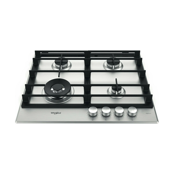 Whirlpool GMWL628IXLAUS 60cm 4 Burner Gas Cooktop In Stainless Steel