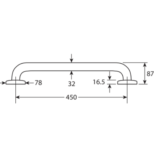 Fienza CARE2L Accessible Toilet Care Kit 2 with Left Hand 40° Degrees Rail, Blue Seat