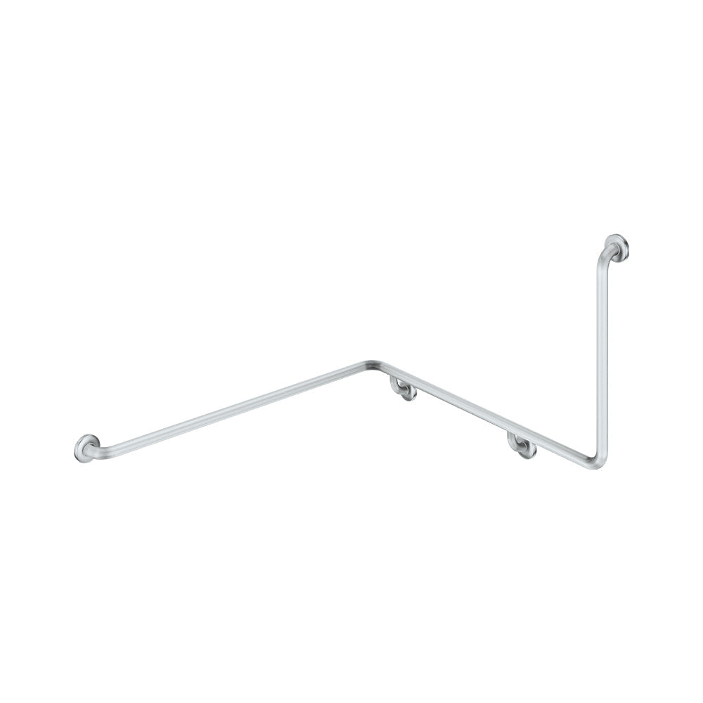 Fienza GRAB60103111L 90° Accessible Left-Hand Wrap Around Grab Rail, Stainless Steel