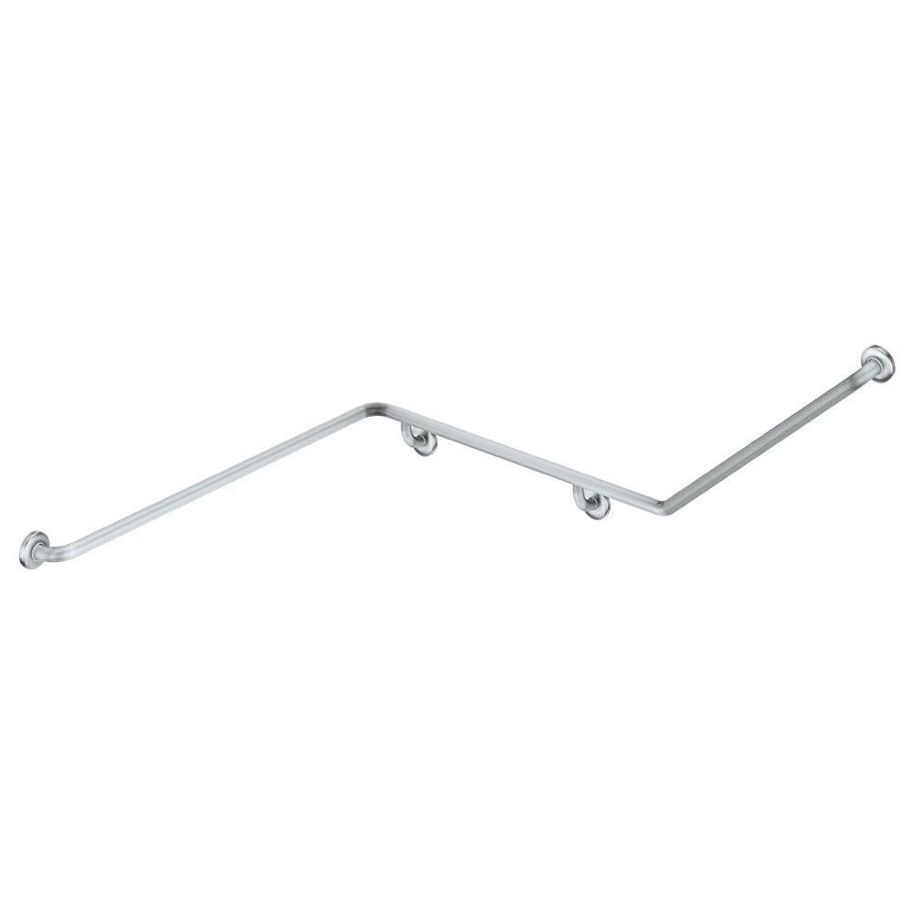 Fienza GRAB7094111L 140° Accessible Left-Hand Grab Rail, Stainless Steel