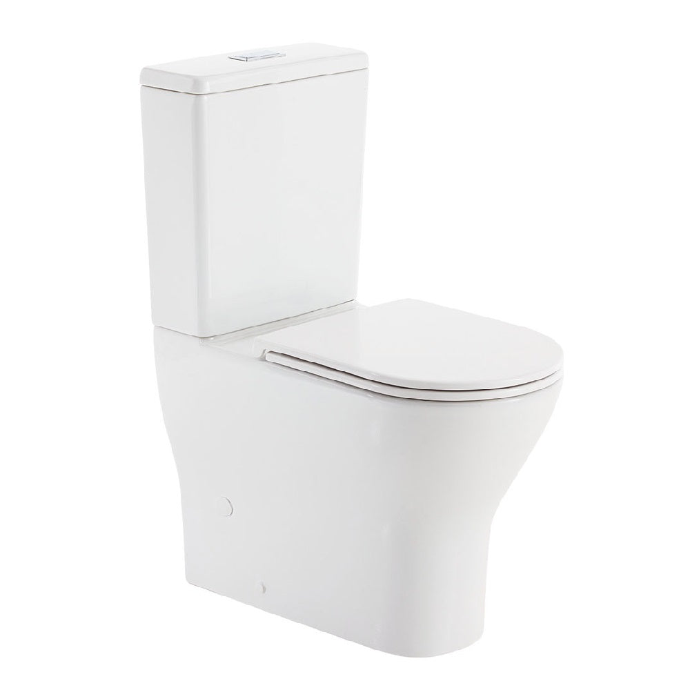 Fienza K028GEA-2 Tono Toilet Suite, Slim Seat, S-Trap, 90-160mm, Gloss White