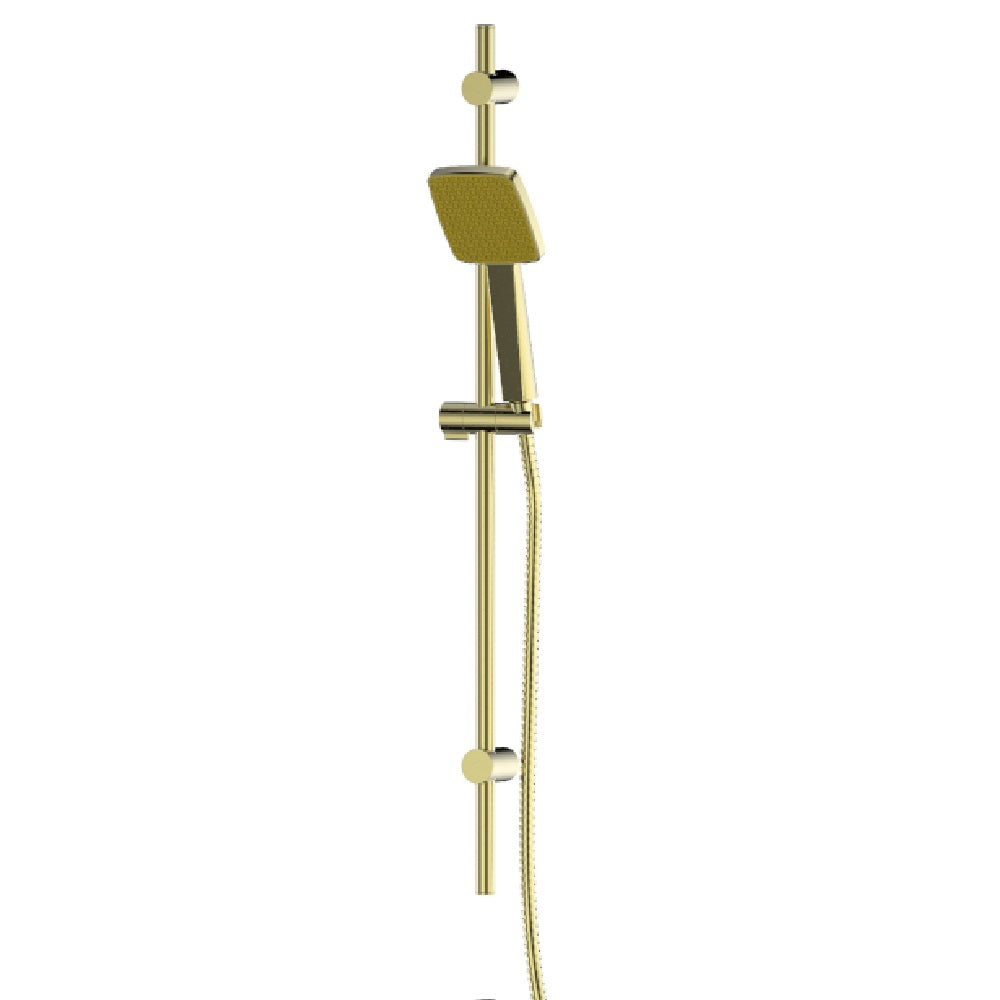 Greens Glide Syntra Rainboost Rail Shower, PVD Brushed Brass, 64400BB
