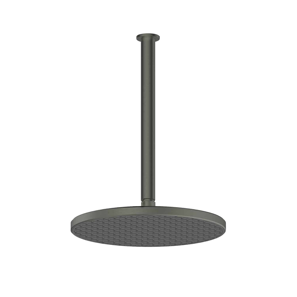 Greens Glide Rainboost Ceiling Shower, PVD Gunmetal, 57310GM