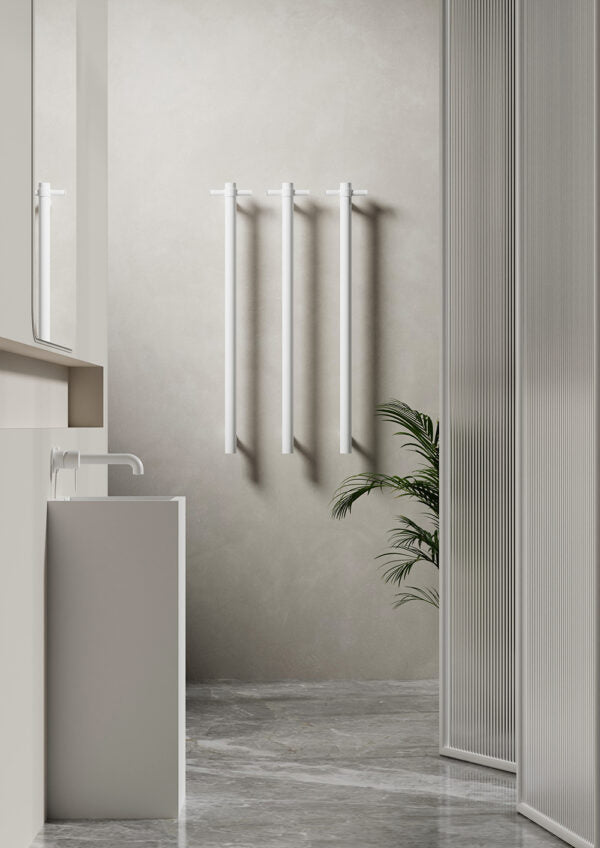 Nero NRV900HMW Heated Vertical Towel Rail - Matte White