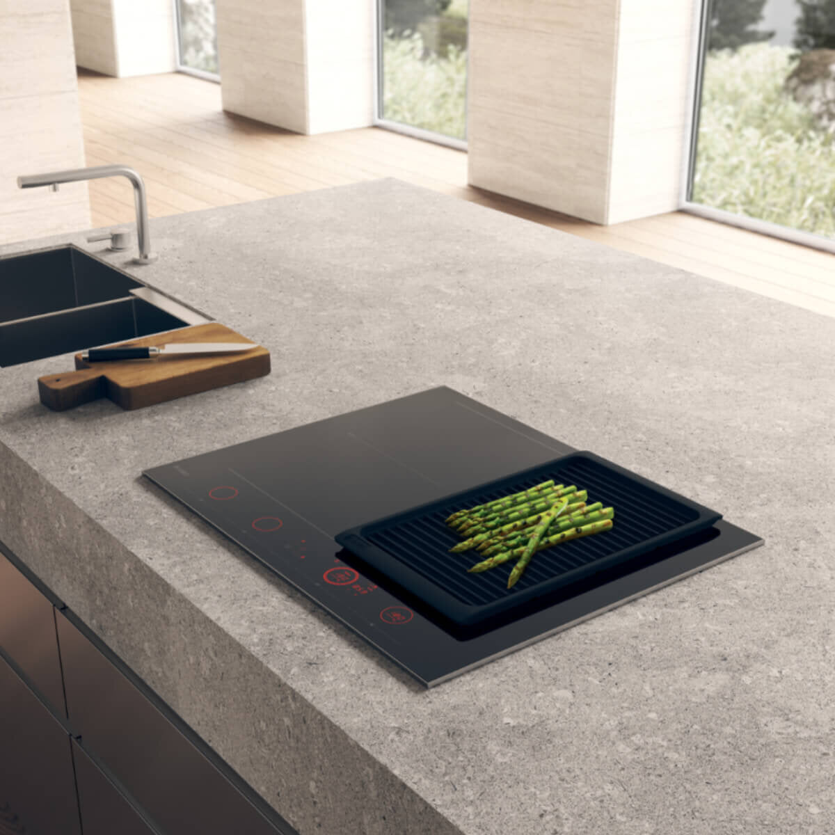 ASKO 64cm 4 Zone Induction Cooktop HID654GC - Factory Seconds