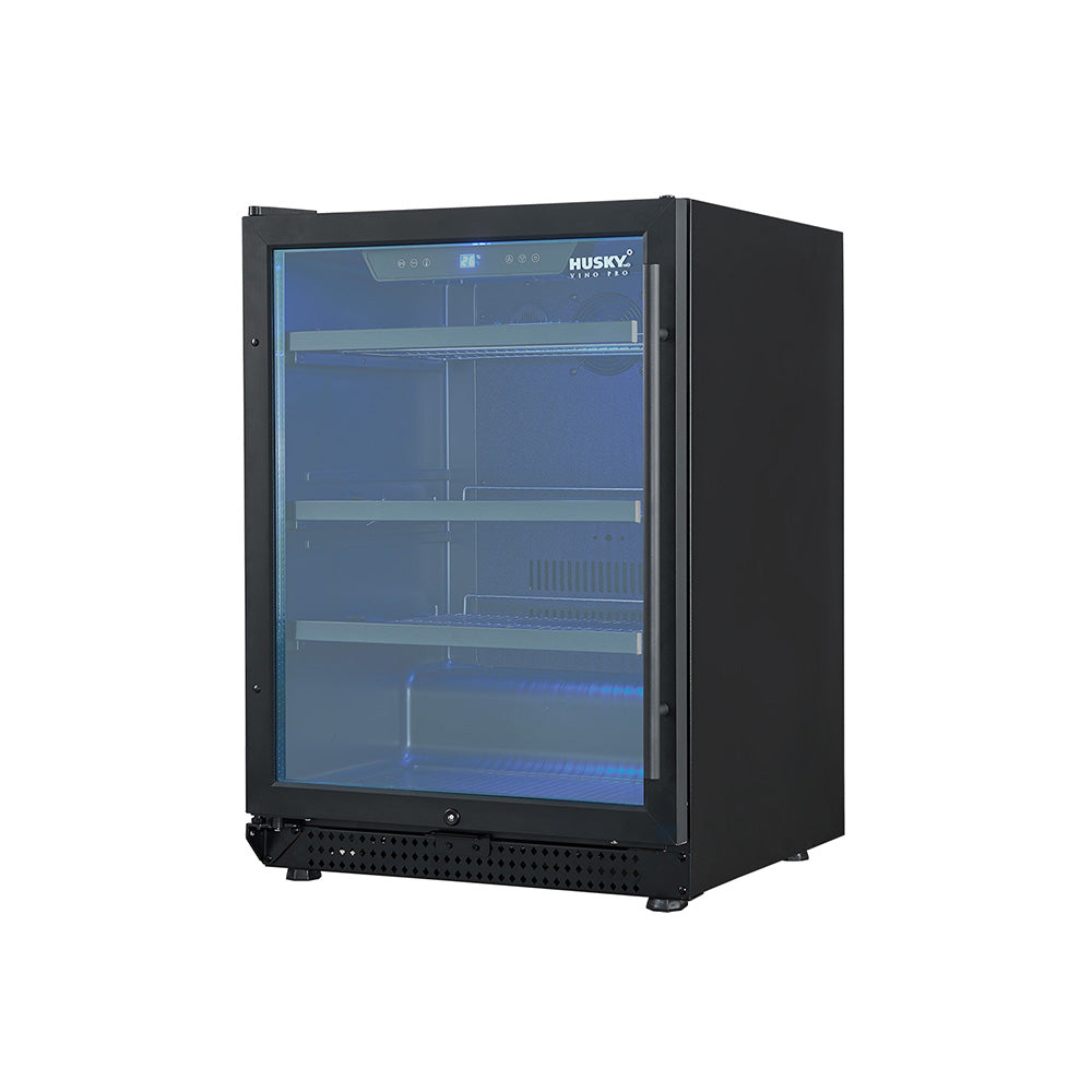 Husky Riserva 154L Drinks Chiller in Matt Black - Left Hand Hinge HUSDSC54MBZYLH