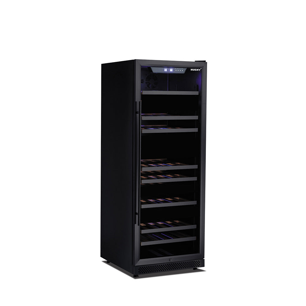 Husky Riserva 380L Dual Zone Freestanding Wine Fridge in Matt Black HUSWS128DMBZY