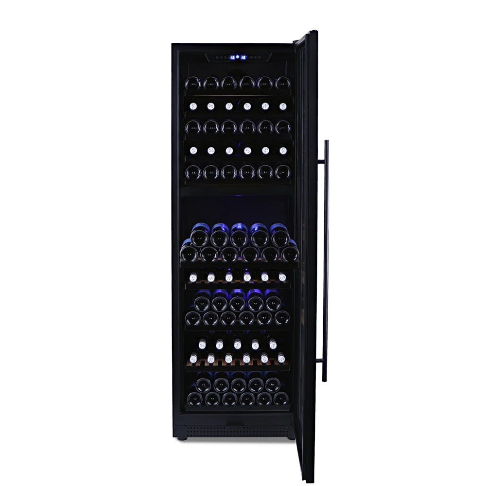Husky Riserva 450L Dual Zone Freestanding Wine Fridge in Matt Black HUSWS168DMBZY