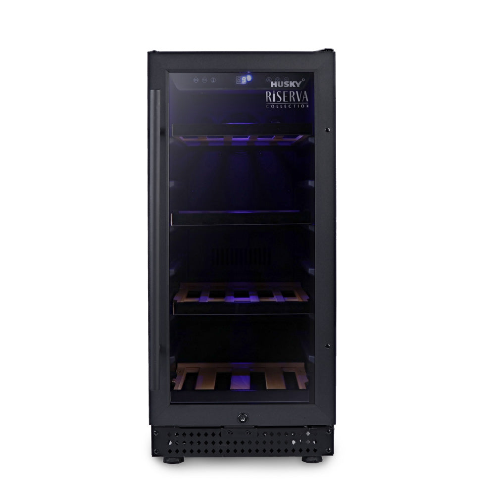 Husky Riserva 80L Single Zone Wine Fridge in Matt Black HUSWS33SMBZY