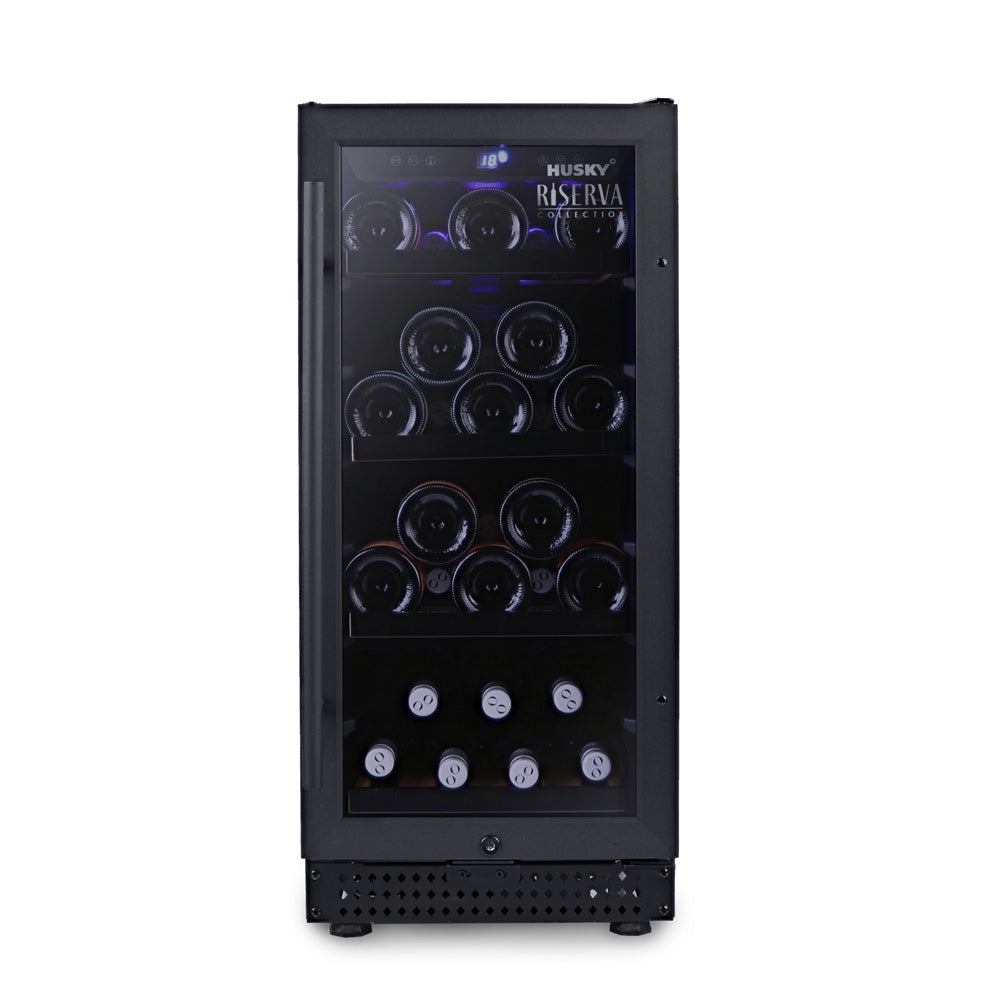 Husky Riserva 80L Single Zone Wine Fridge in Matt Black HUSWS33SMBZY