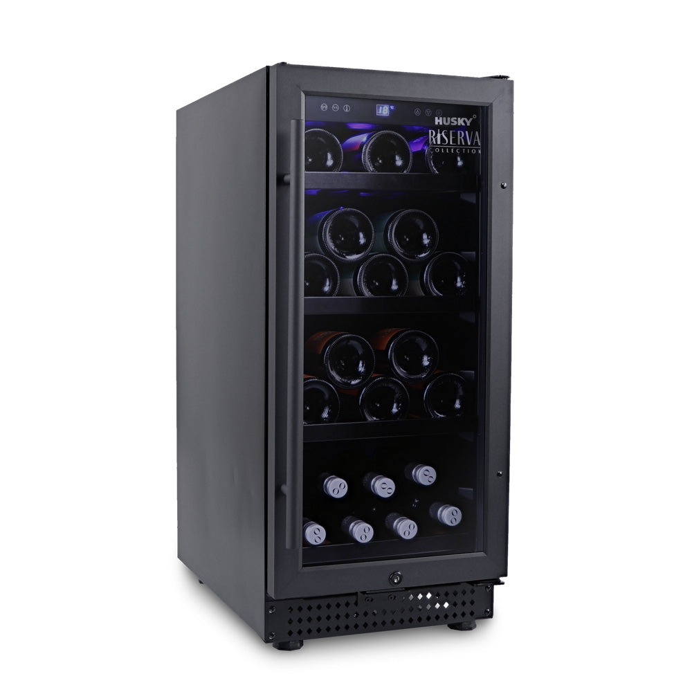Husky Riserva 80L Single Zone Wine Fridge in Matt Black HUSWS33SMBZY