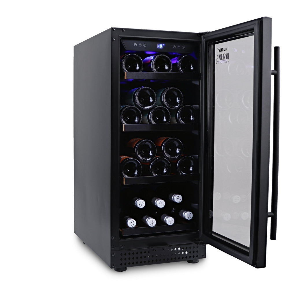 Husky Riserva 80L Single Zone Wine Fridge in Matt Black HUSWS33SMBZY
