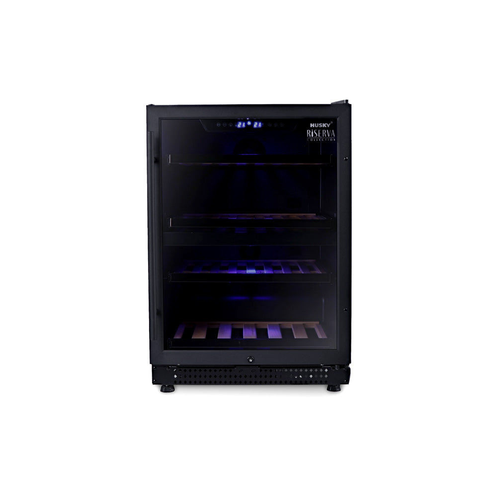 Husky Riserva 154L Dual Zone Wine Fridge in Matt Black HUSWS54DMBZY