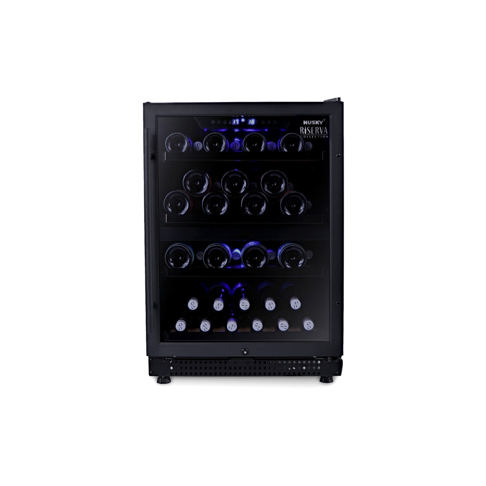 Husky Riserva 154L Dual Zone Wine Fridge in Matt Black HUSWS54DMBZY