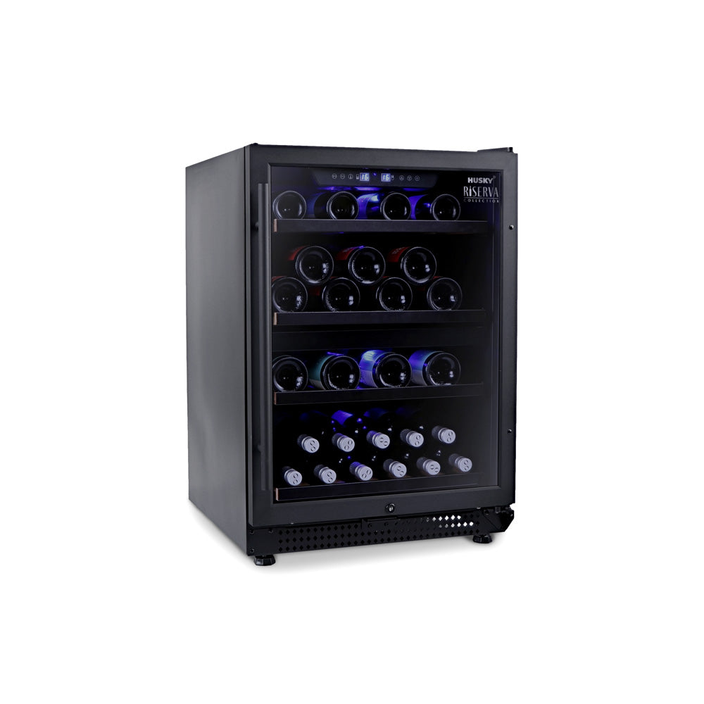 Husky Riserva 154L Dual Zone Wine Fridge in Matt Black HUSWS54DMBZY